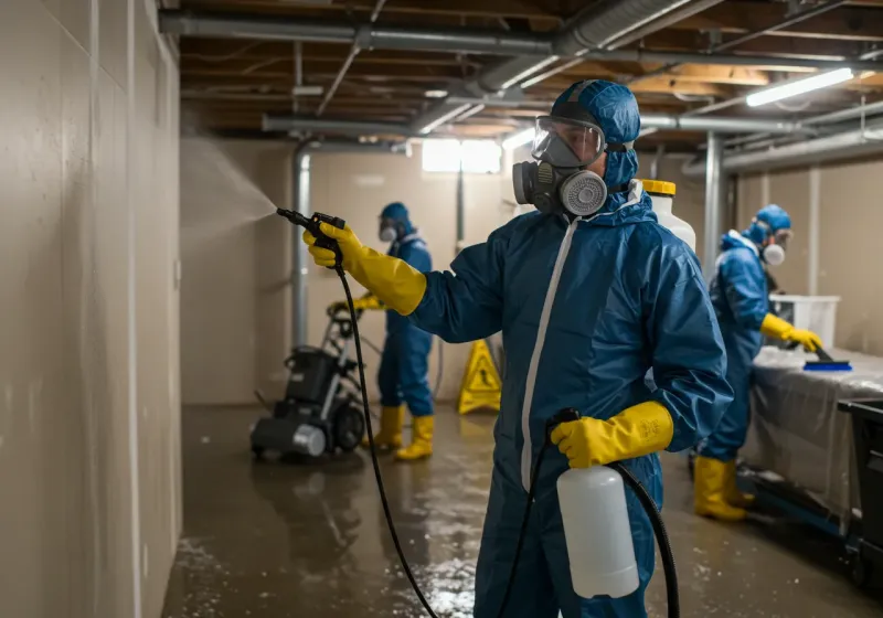 Basement Sanitization and Antimicrobial Treatment process in Westland, MI
